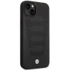 BMW BMHCP14S22RPSK suojakuori iPhone 14, musta, Leather Seats Pattern