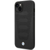BMW BMHCP14S22RPSK suojakuori iPhone 14, musta, Leather Seats Pattern
