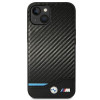 BMW BMHCP14M22NBCK suojakuori iPhone 14 Plus, musta, Leather Carbon