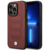 BMW BMHMP14L22RPSR Leather Seats Pattern MagSafe suojakuori Apple iPhone 14 Pro 6,1″, viininpunainen