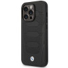BMW BMHMP14L22RPSK Leather Seats Pattern MagSafe suojakuori Apple iPhone 14 Pro 6,1″, musta