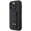 BMW BMHCP14L22GSLK Grip Stand Hot Stamp kova suojakuori, sopii malliin Apple iPhone 14 Pro, musta