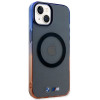 BMW BMHMP14MHTGE Gradient Bumper MagSafe kova suojakuori, sopii malliin Apple iPhone 14 Plus / 15 Plus, harmaa