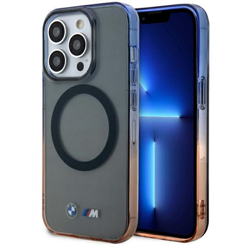 BMW BMHMP14LHTGE Gradient Bumper MagSafe kova suojakuori, sopii malliin Apple iPhone 14 Pro, harmaa