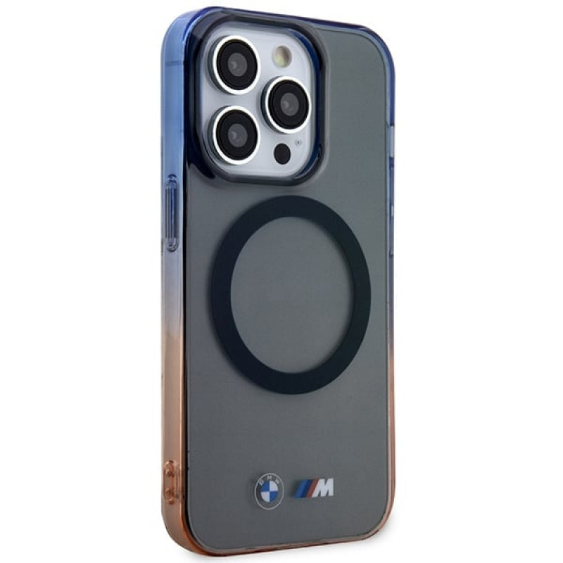 BMW BMHMP14LHTGE Gradient Bumper MagSafe kova suojakuori, sopii malliin Apple iPhone 14 Pro, harmaa