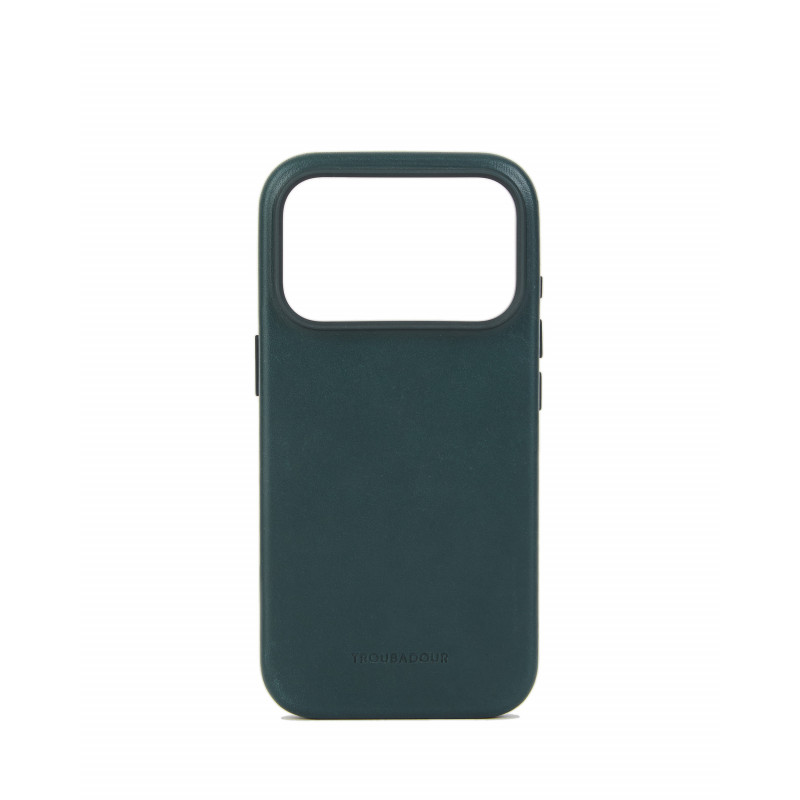 Mujjo Troubadour nahkakuori Apple iPhone 18 Pro / 17 Pro, MagSafe, obsidiaaninvihreä