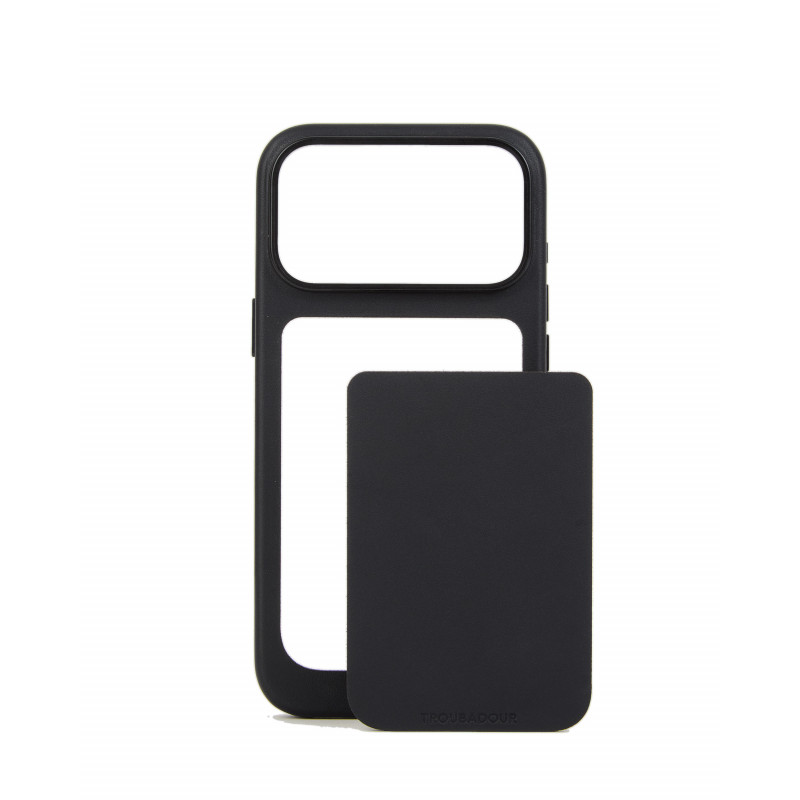 Mujjo Troubadour Modular Leather Case nahkakotelo Apple iPhone 18 Pro Max / 17 Pro Max -puhelimille, MagSafe, musta