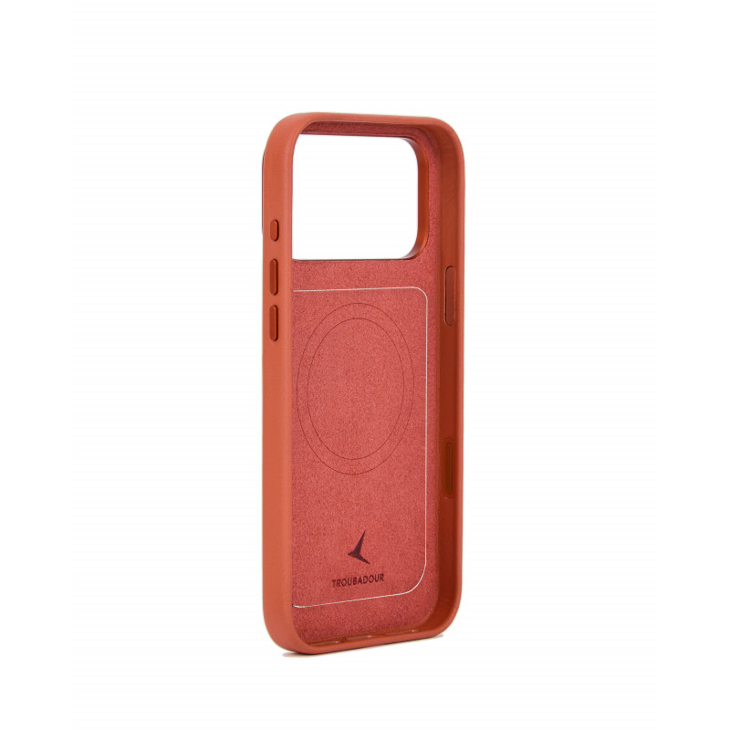 Mujjo Troubadour Modular Leather Case nahkakotelo Apple iPhone 18 Pro Max / 17 Pro Max -puhelimille, MagSafe, terrakotta