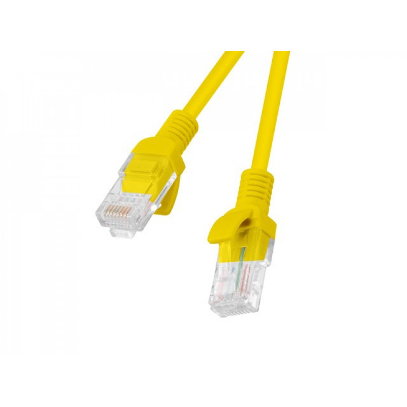 Lanberg PCU6-10CC-0100-Y Cat6 U/UTP -verkkokaapeli, 1 m, keltainen