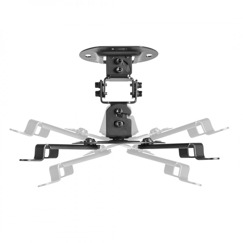 Maclean MC-200 B projektorin kattokiinnike, 54–320 mm, enintään 13,5 kg, musta