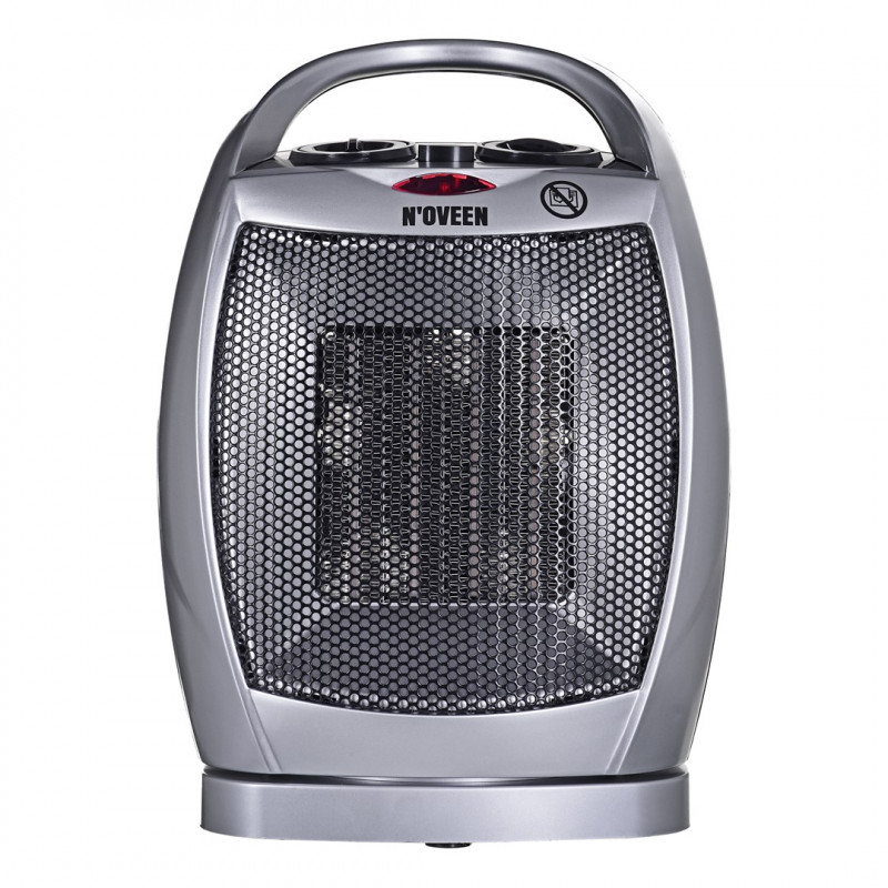 Noveen PTC09 keraaminen tuulettimella varustettu lämmitin, 1500 W, harmaa
