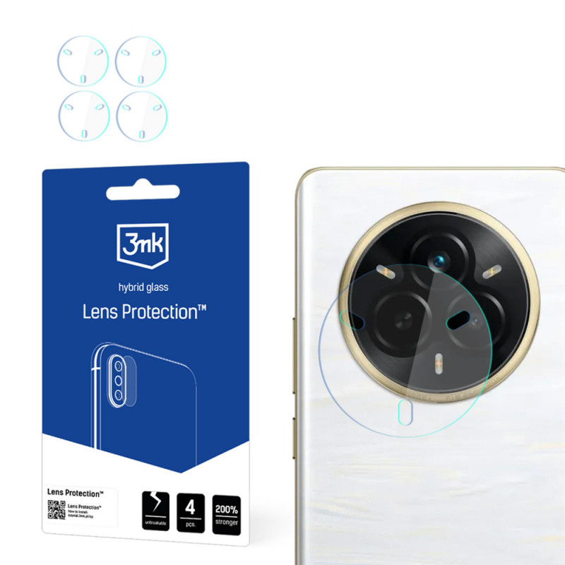 3MK Lens Protection Realme 14 Pro hybridilasi kameran linssin suojaksi (4 kpl)