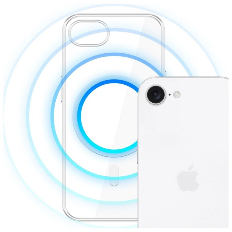 3MK Clear MagCase Apple iPhone 17e / 16e MagSafe-kotelo, läpinäkyvä