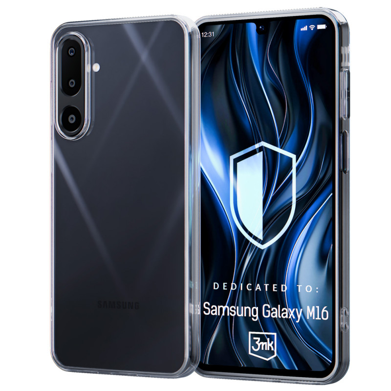 3MK Clear Case suojakuori Samsung Galaxy M16 5G -puhelimelle, läpinäkyvä