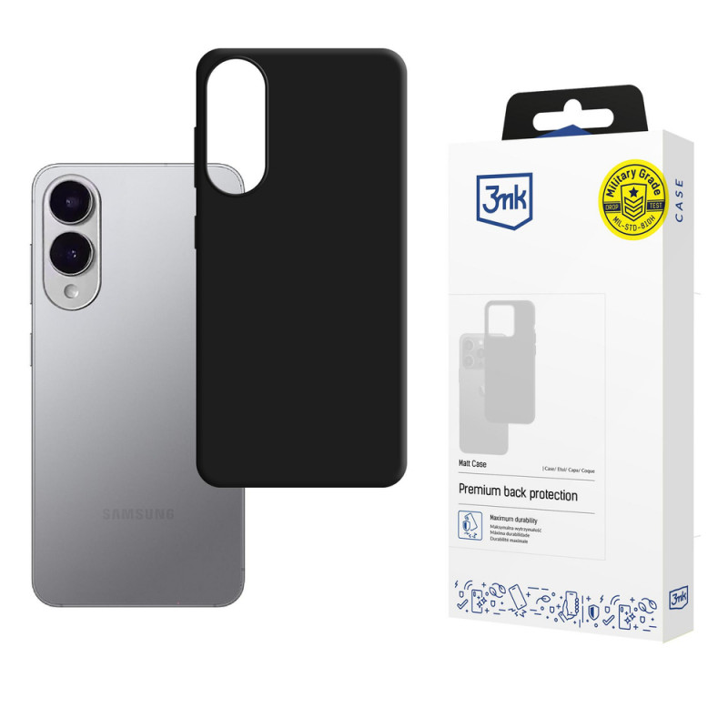 3MK Matt Case puhelimen suojakuori Samsung Galaxy S25 Edge, musta