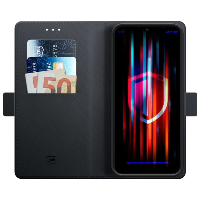 3MK Wallet Case lompakkokuori Samsung Galaxy S25 Edge, musta