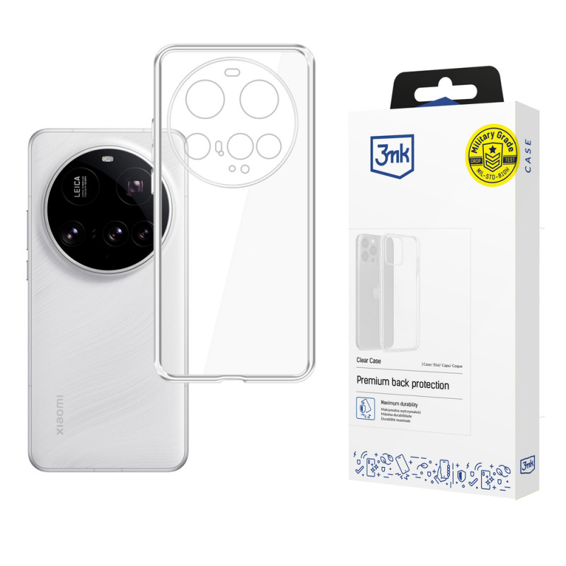3MK Clear Case suojakuori Xiaomi 15 Ultra -puhelimelle, läpinäkyvä