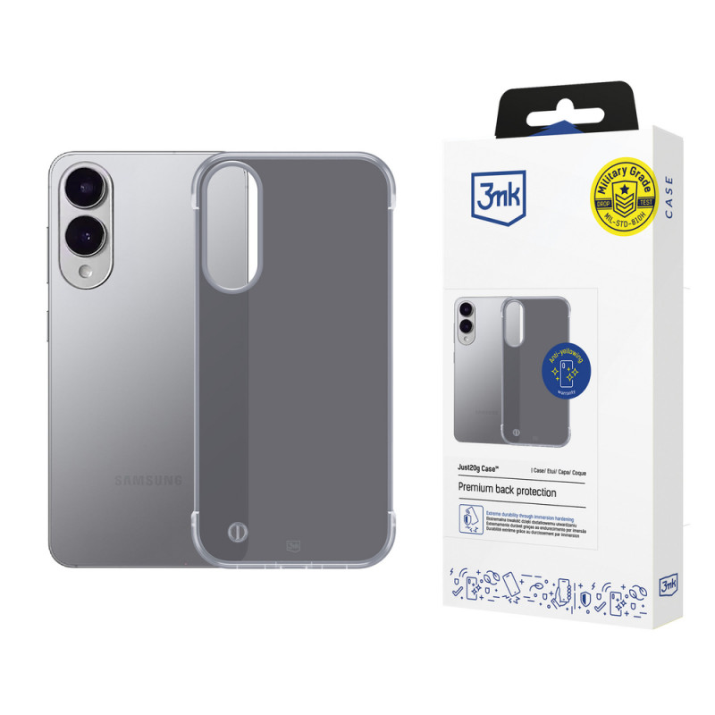 3MK Just20g Matt Case suojakuori Samsung Galaxy S25 Edge -puhelimelle, musta