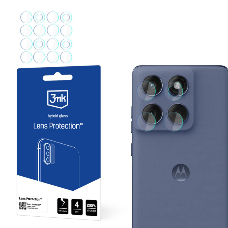 3MK Lens Protection hybridilasi kameran linssille Motorola Edge 60 Fusion / Edge 60 (4 kpl)