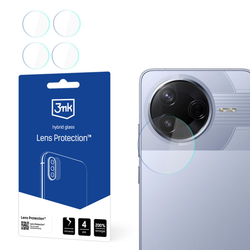 3MK Lens Protection hybridilasi kameran linssille Xiaomi POCO F7 Pro (4 kpl)