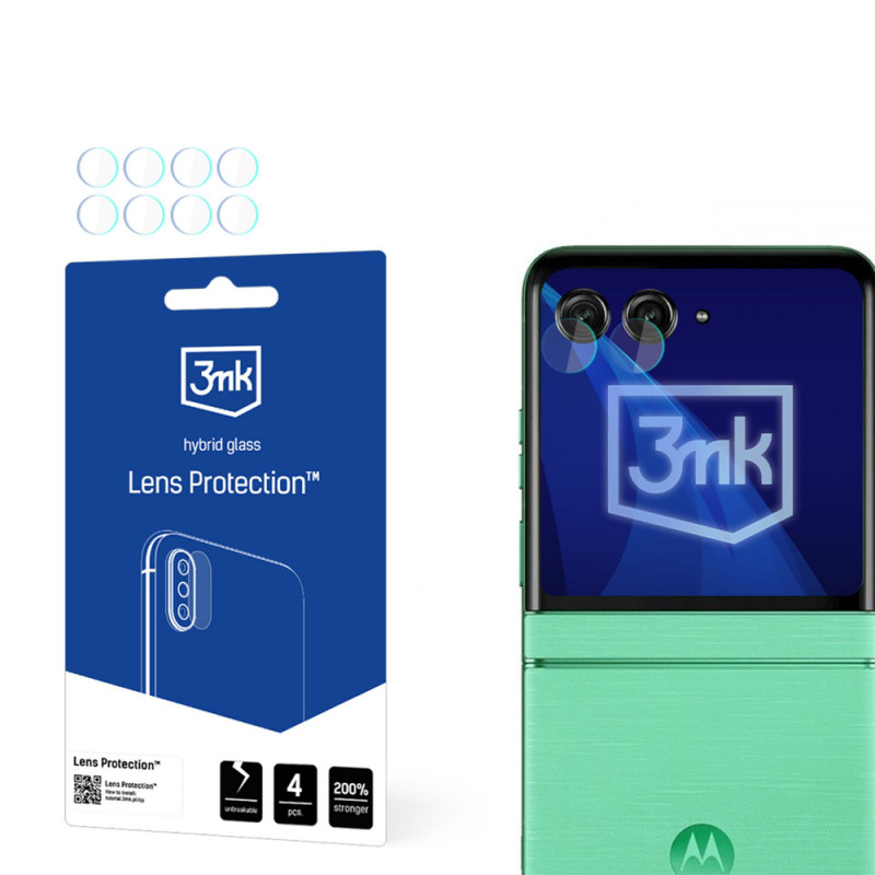 3MK Lens Protection hybridilasi kameran linssille Motorola Razr 60 (4 kpl)