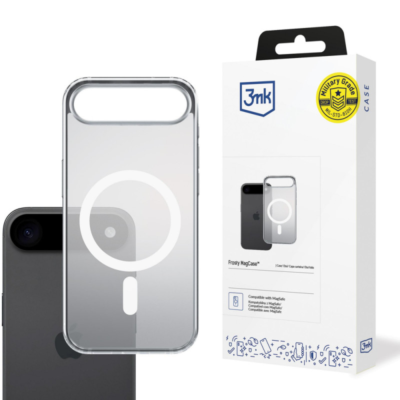 3MK Frosty MagCase kuori Apple iPhone Airille, valkoinen