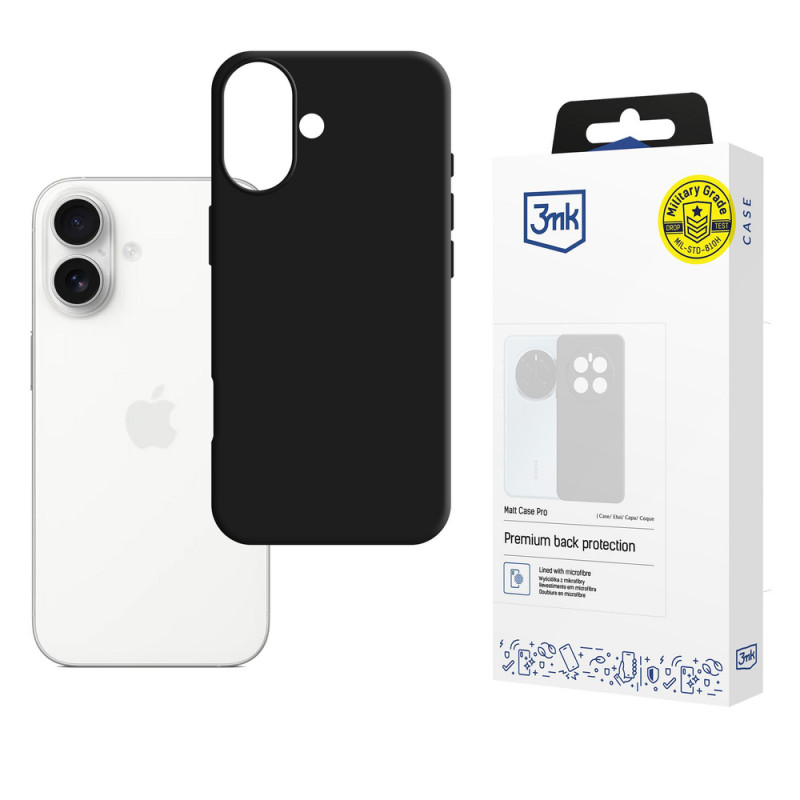 3mk Matt Case Pro kuori Apple iPhone 17:lle, mattamusta