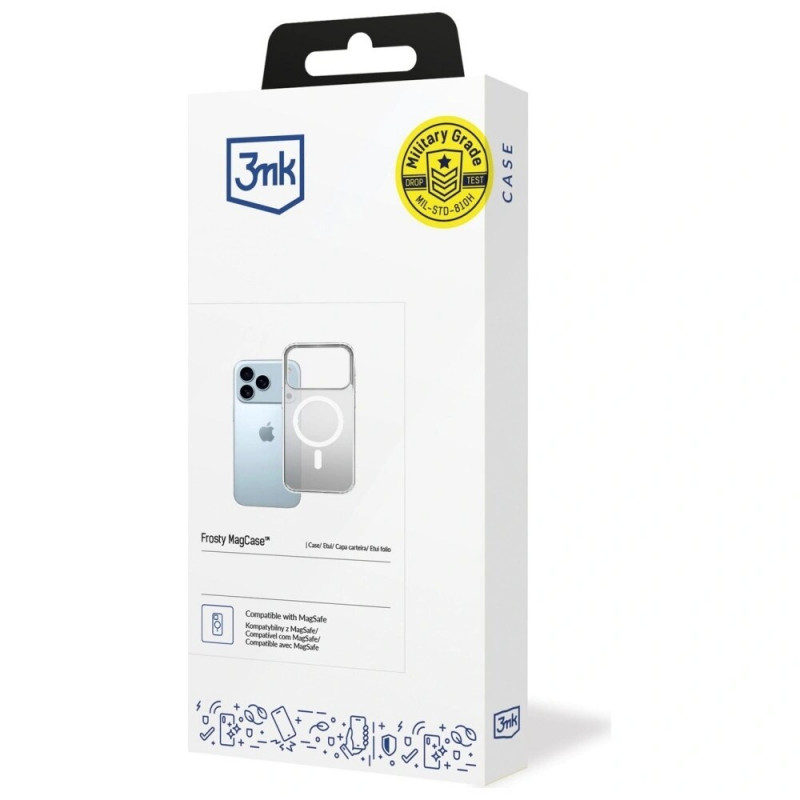 3mk Frosty MagCase -suojakuori Apple iPhone 17 Pro Max, valkoinen