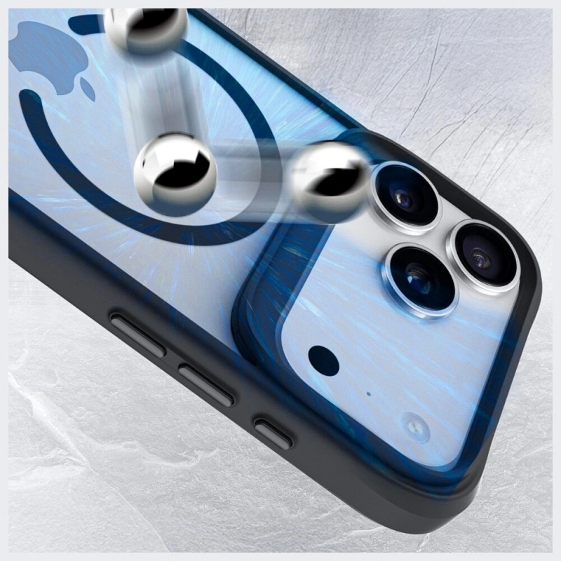 3mk Satin Armor MagCase -suojakuori Apple iPhone 17 Pro Max, läpinäkyvä musta