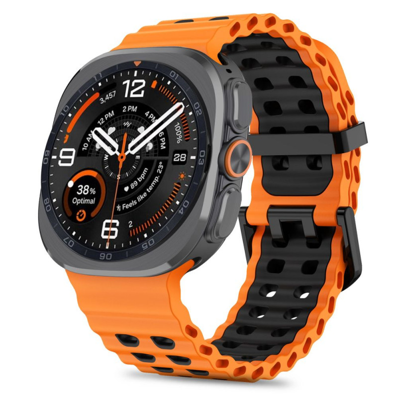 Tech-Protect Iconband Pro -ranneke Samsung Galaxy Watch Ultra 1 / 2 (2024-2026) -kelloon, 47 mm, oranssi/musta