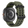 Tech-Protect Iconband Pro -ranneke Samsung Galaxy Watch Ultra 1 / 2 (2024-2026) -kelloon, 47 mm, sotilaanvihreä/musta