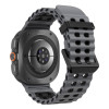 Tech-Protect Iconband Pro -ranneke Samsung Galaxy Watch Ultra 1 / 2 (2024-2026) -kelloon, 47 mm, harmaa/musta