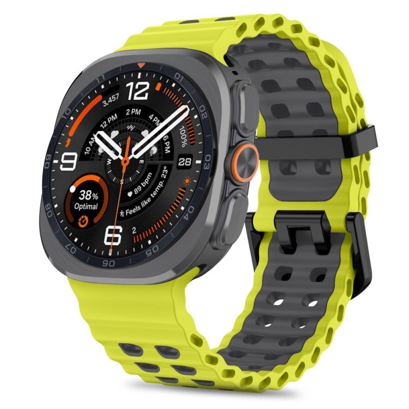 Tech-Protect Iconband Pro -ranneke Samsung Galaxy Watch Ultra 1 / 2 (2024-2026) -kelloon, 47 mm, limetinvihreä/musta