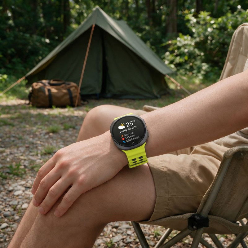 Tech-Protect Iconband Pro -ranneke Samsung Galaxy Watch Ultra 1 / 2 (2024-2026) -kelloon, 47 mm, limetinvihreä/musta