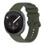 Tech-Protect Silicone Evo -ranneke Samsung Galaxy Watch 8 / 9 / Classic (40 / 44 / 46 mm) -kelloon, sotilaanvihreä