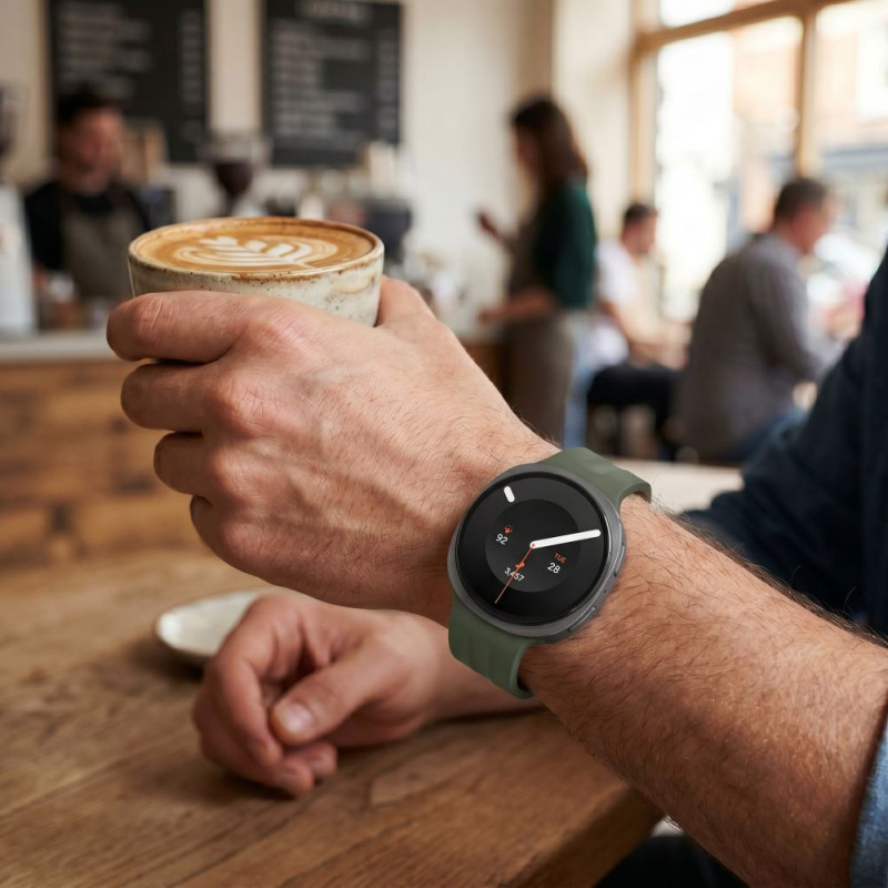 Tech-Protect Silicone Evo -ranneke Samsung Galaxy Watch 8 / 9 / Classic (40 / 44 / 46 mm) -kelloon, sotilaanvihreä