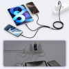 Tech-Protect UltraBoost DNA 3-in-1-kaapeli USB-A - Lightning / USB-C / Micro-USB, 3 A, 120 cm, rautaharmaa
