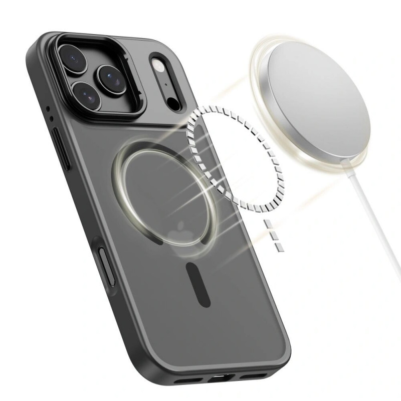 Tech-Protect Magstand MagSafe -kotelo Apple iPhone 17 Pro, himmeä musta