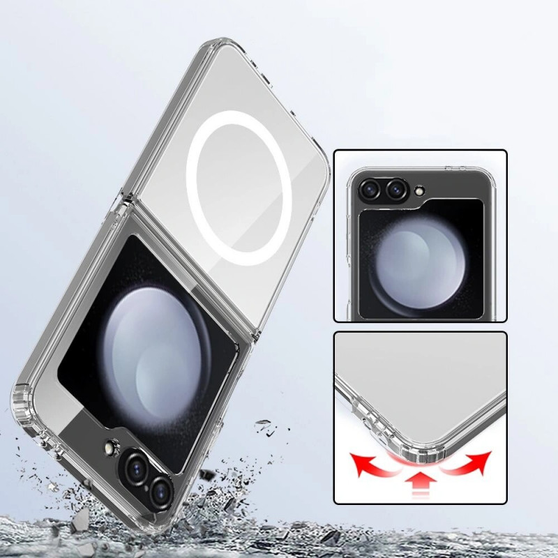 Tech-Protect Flexair Hybrid MagSafe -kotelo Samsung Galaxy Z Flip 6 / 7 FE, läpinäkyvä
