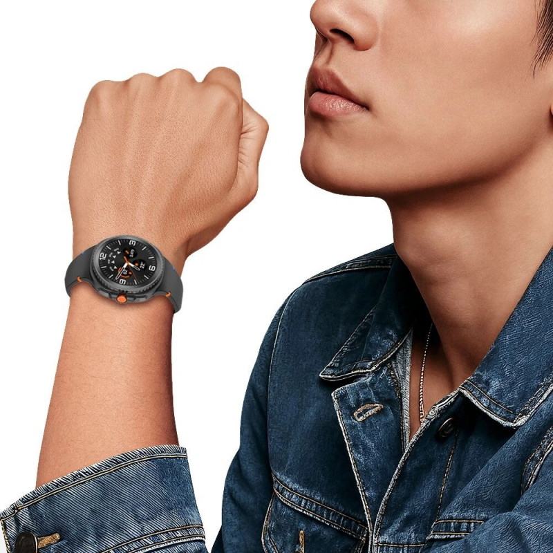 Tech-Protect Silicone -ranneke Samsung Galaxy Watch 8 / 9 / Classic 40/44/46 mm, musta