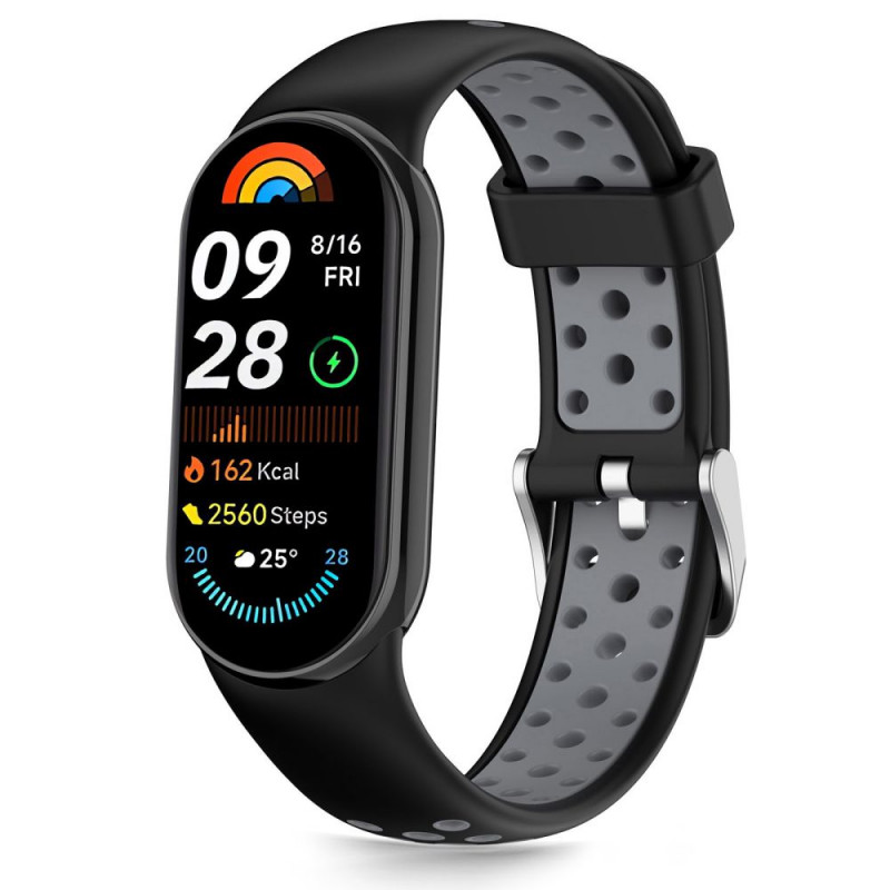 Tech-Protect IconBand Air -ranneke Xiaomi Smart Band 8 / 9 / 10 / NFC, musta/harmaa