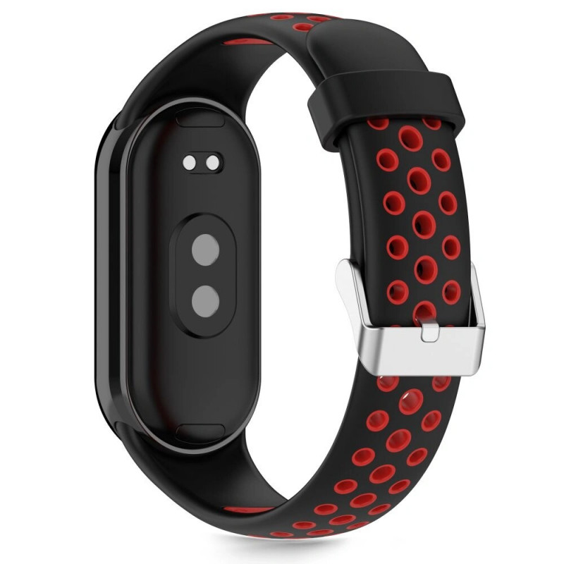 Tech-Protect IconBand Air -ranneke Xiaomi Smart Band 8 / 9 / 10 / NFC, musta/punainen