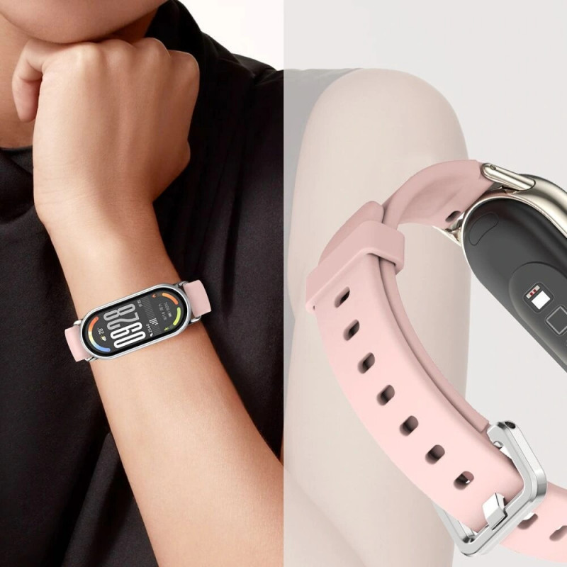 Tech-Protect IconBand Classic -ranneke Xiaomi Smart Band 8 / 9 / 10 / NFC -laitteelle, musta