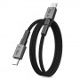 Tech-Protect Ultraboost DNA MagTwist USB-C-kaapeli PD 100W / 5A, 100 cm, rautaharmaa