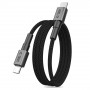 Tech-Protect Ultraboost DNA MagTwist USB-C-kaapeli PD 100W / 5A, 200 cm, rautaharmaa