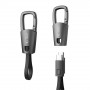 Tech-Protect Ultraboost DNA USB-C / USB-C -avaimenperäkaapeli PD 60W / 3A, 17 cm, rautaharmaa