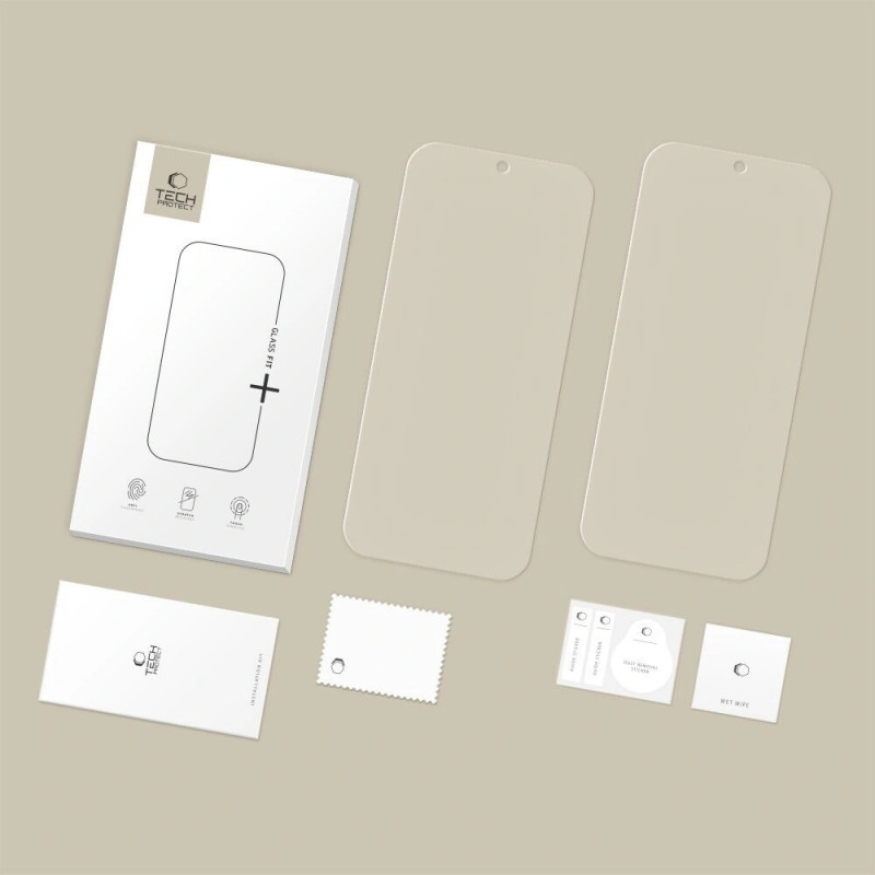 Tech-Protect Glass Fit+ karkaistu lasi Google Pixel 9 / 9 Pro / 10 / 10 Pro / 11 / 11 Pro -puhelimille, läpinäkyvä (2 kpl)
