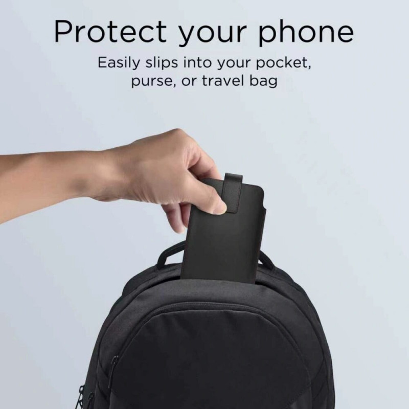 Tech-Protect SM65 yleismallinen puhelinpussi, 6,0-6,9 tuumaa, ekonahka, musta ja punainen