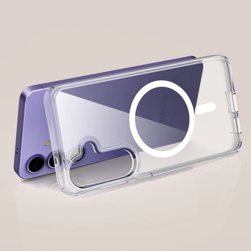 Tech-Protect Flexair Hybrid MagSafe -suojakuori, Samsung Galaxy S25 FE, läpinäkyvä