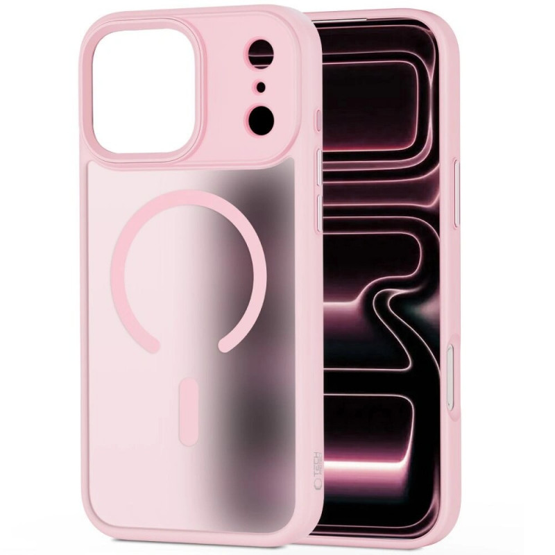 Tech-Protect MagMat MagSafe suojakuori Apple iPhone 17 Pro -puhelimelle, matta vaaleanpunainen